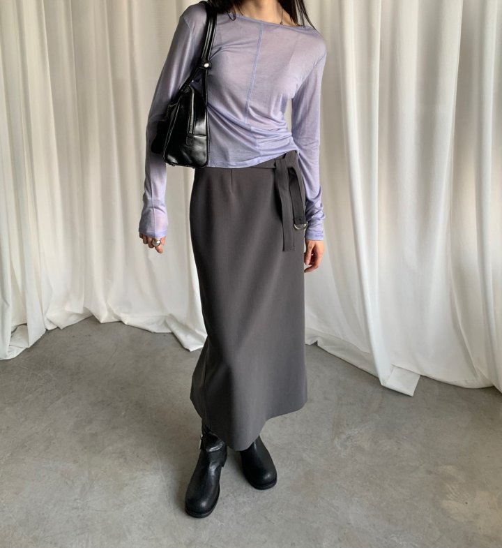 Better - Korean Women Fashion - #momslook - Slim Long Slit Tee - 9
