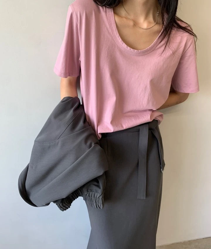 Better - Korean Women Fashion - #momslook - Nouvo U-neck Tee - 2