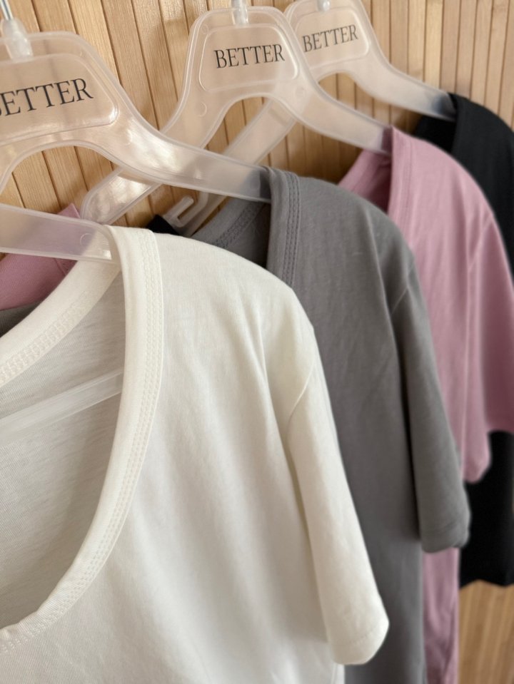 Better - Korean Women Fashion - #momslook - Nouvo U-neck Tee - 3