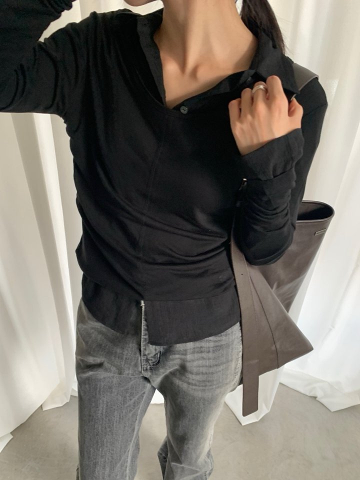 Better - Korean Women Fashion - #momslook - Flip Collar Blouse - 9