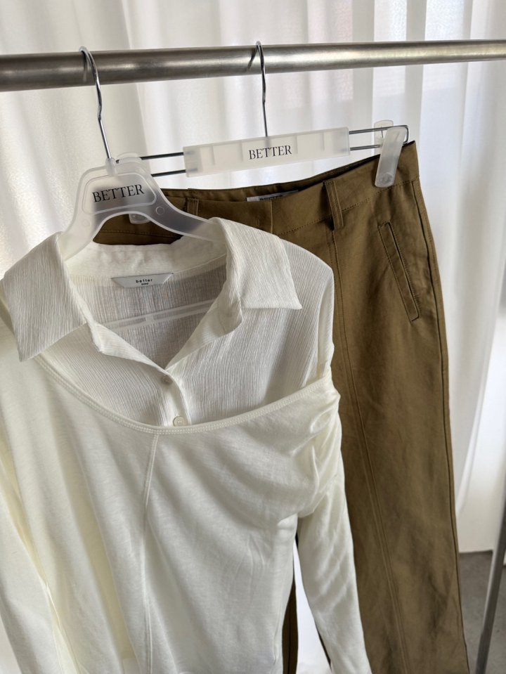 Better - Korean Women Fashion - #momslook - Flip Collar Blouse - 5