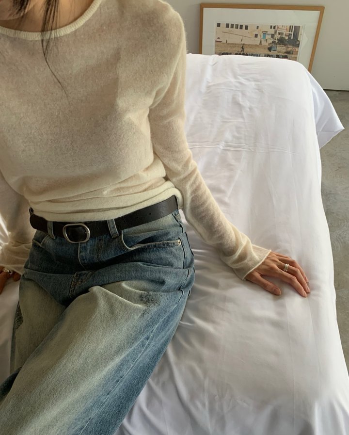 Better - Korean Women Fashion - #momslook - Youth Round Knit Tee - 5