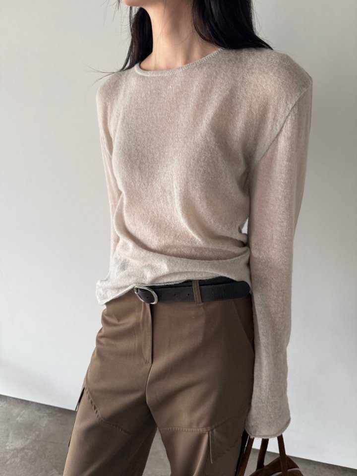 Better - Korean Women Fashion - #momslook - Youth Round Knit Tee - 2
