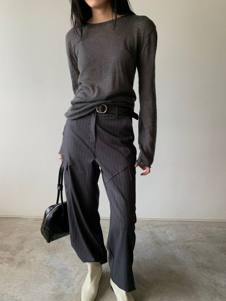 Better - Korean Women Fashion - #momslook - Youth Round Knit Tee - 4