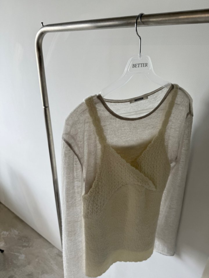 Better - Korean Women Fashion - #momslook - Youth Round Knit Tee - 2