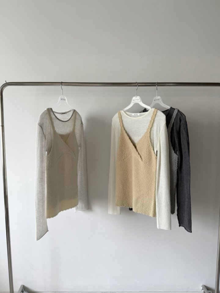 Better - Korean Women Fashion - #momslook - Youth Round Knit Tee - 3