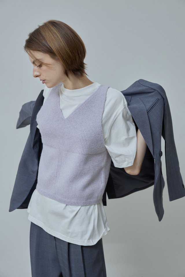 Better - Korean Women Fashion - #restrostyle - Combi Knit Vest - 6