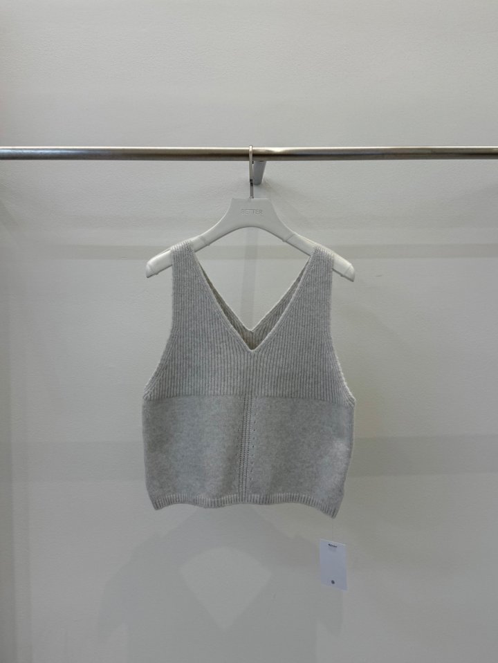 Better - Korean Women Fashion - #restrostyle - Combi Knit Vest - 3