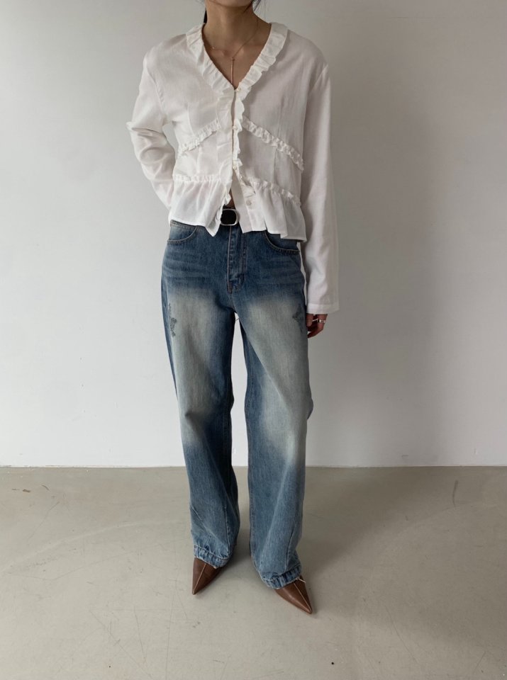 Better - Korean Women Fashion - #restrostyle - Pintuck Denim Pants - 3