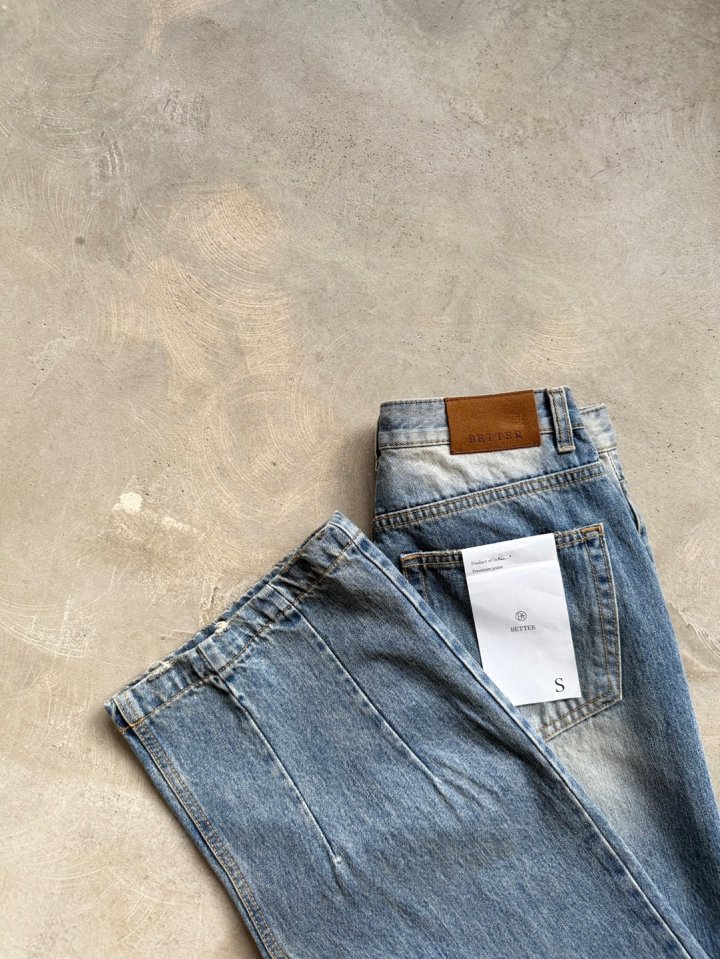Better - Korean Women Fashion - #romanticstyle - Pintuck Denim Pants - 3