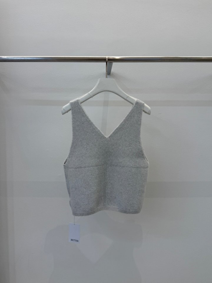 Better - Korean Women Fashion - #shopsmall - Combi Knit Vest - 5