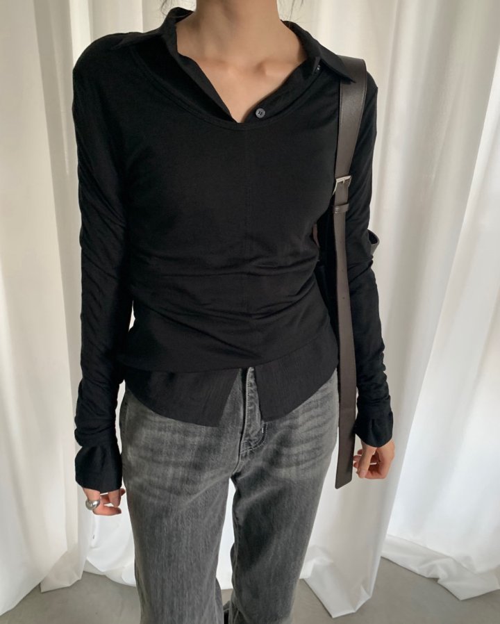 Better - Korean Women Fashion - #shopsmall - Slim Long Slit Tee - 3