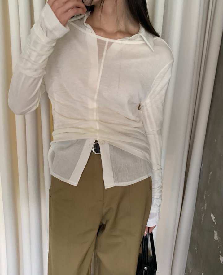 Better - Korean Women Fashion - #shopsmall - Slim Long Slit Tee