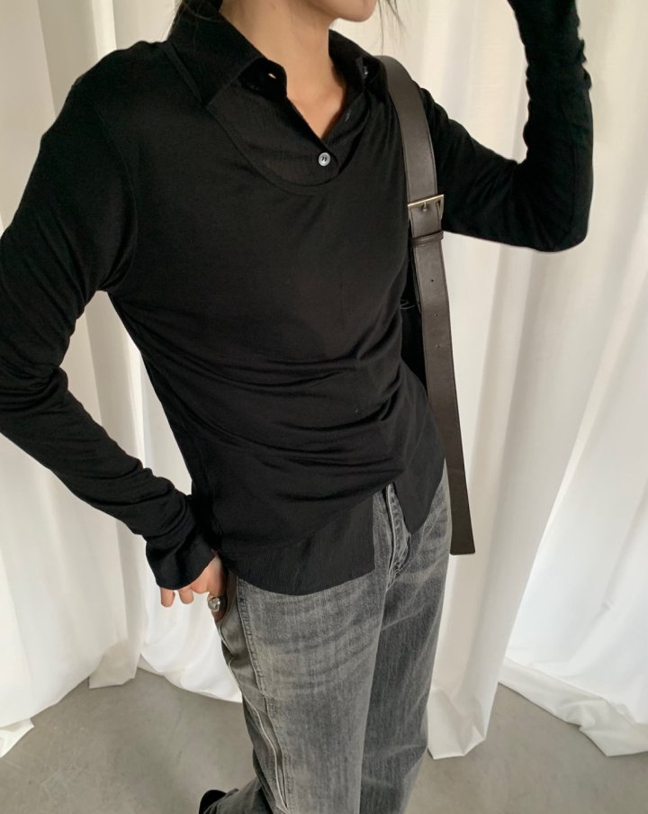 Better - Korean Women Fashion - #shopsmall - Slim Long Slit Tee - 4