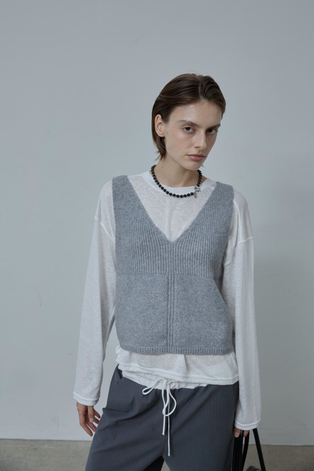 Better - Korean Women Fashion - #thelittlethings - Combi Knit Vest - 8