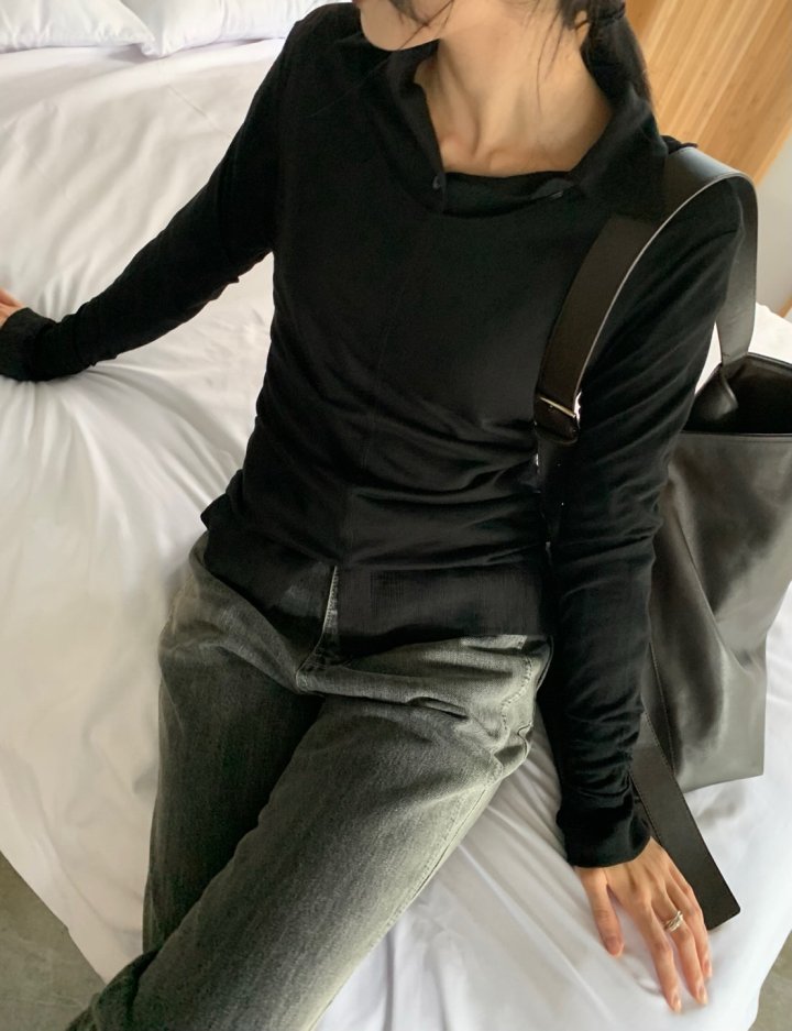Better - Korean Women Fashion - #thelittlethings - Slim Long Slit Tee - 5