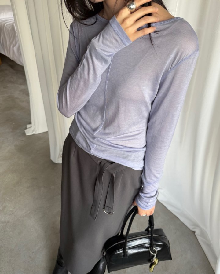 Better - Korean Women Fashion - #thelittlethings - Slim Long Slit Tee - 2