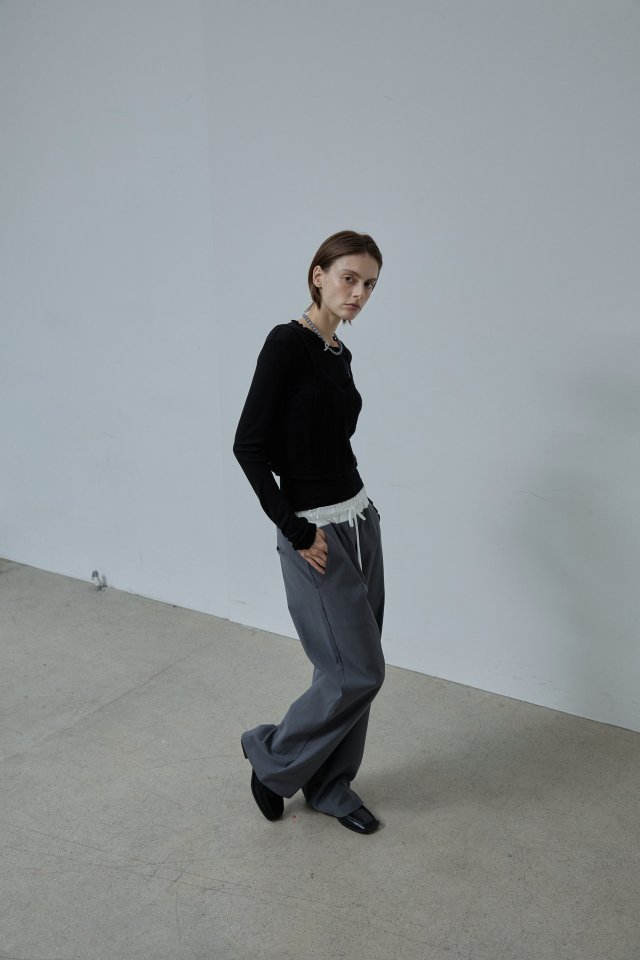 Better - Korean Women Fashion - #vintageinspired - Tug Banding Pants - 5