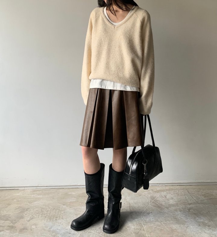 Better - Korean Women Fashion - #womensfashion - Bella Leather Skirt