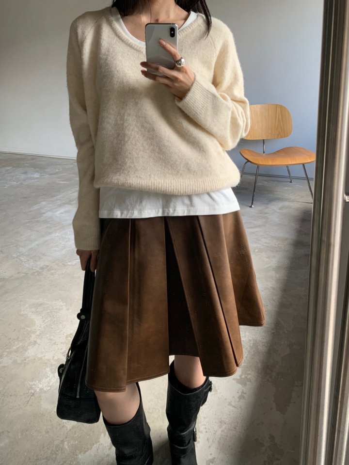 Better - Korean Women Fashion - #womensfashion - Bella Leather Skirt - 3