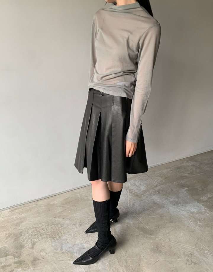 Better - Korean Women Fashion - #womensfashion - Bella Leather Skirt - 8