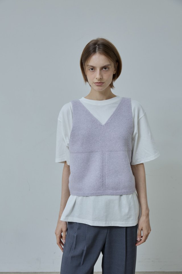 Better - Korean Women Fashion - #womensfashion - Combi Knit Vest - 2