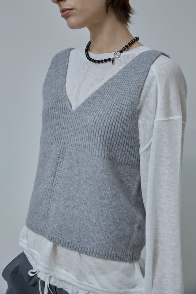 Better - Korean Women Fashion - #womensfashion - Combi Knit Vest - 10