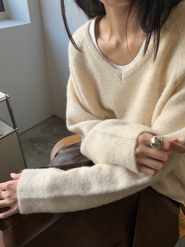 Better - Korean Women Fashion - #womensfashion - Port V-neck Knit Pullover - 8