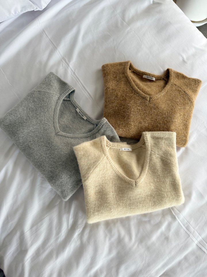 Better - Korean Women Fashion - #womensfashion - Port V-neck Knit Pullover - 8