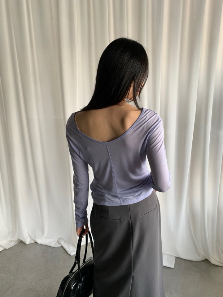 Better - Korean Women Fashion - #momslook - Slim Long Slit Tee - 4