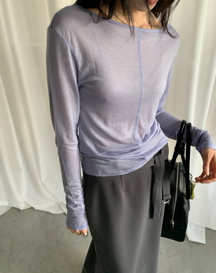 Better - Korean Women Fashion - #womensfashion - Slim Long Slit Tee - 6