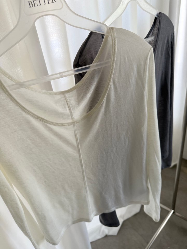 Better - Korean Women Fashion - #womensfashion - Slim Long Slit Tee - 3