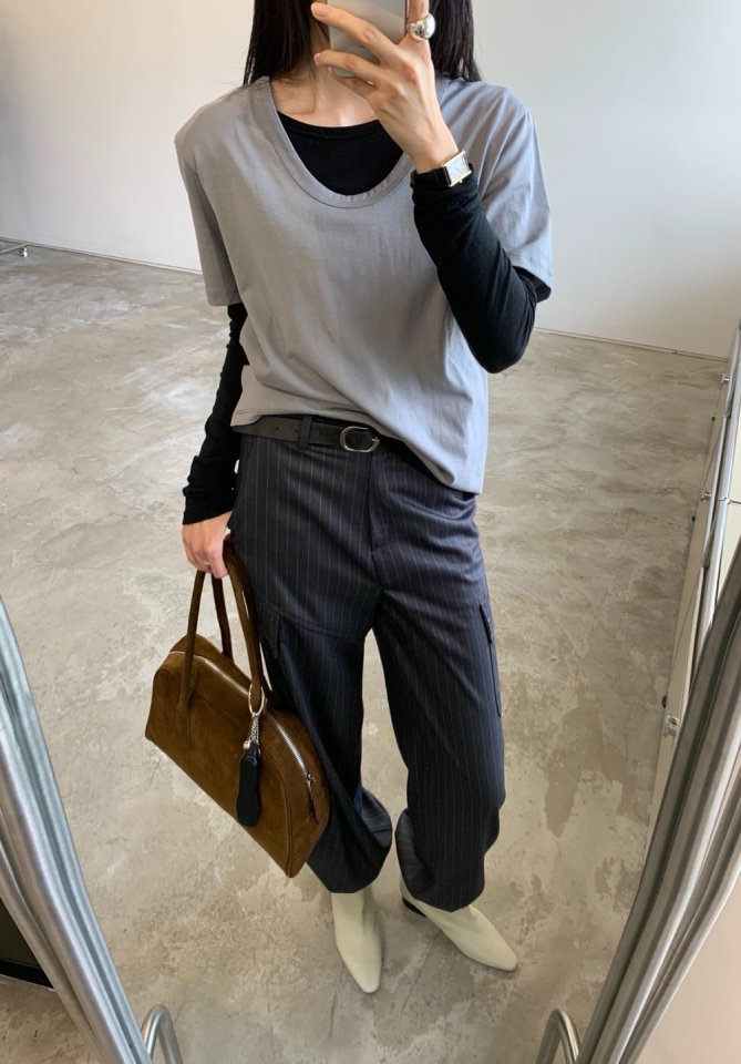 Better - Korean Women Fashion - #momslook - Nouvo U-neck Tee - 4