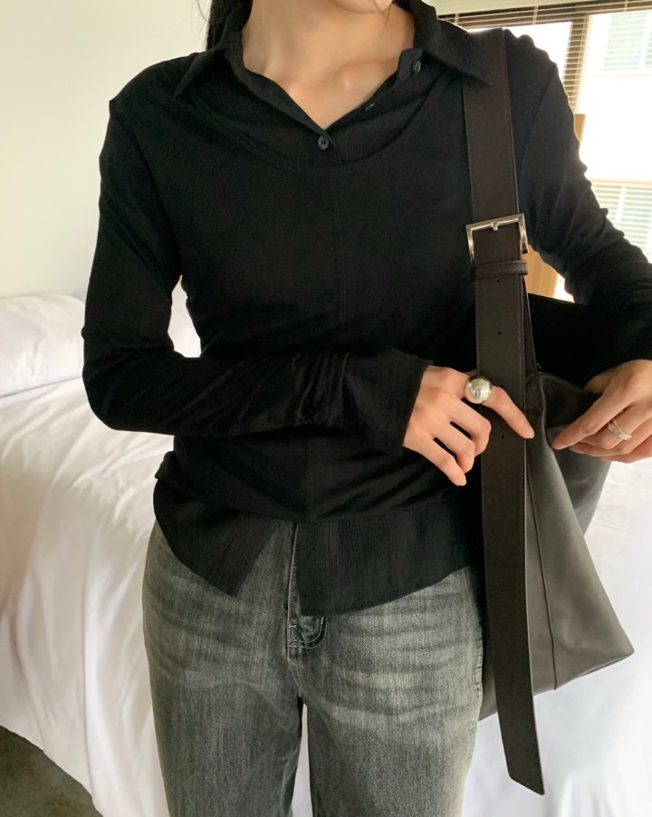 Better - Korean Women Fashion - #womensfashion - Flip Collar Blouse - 10