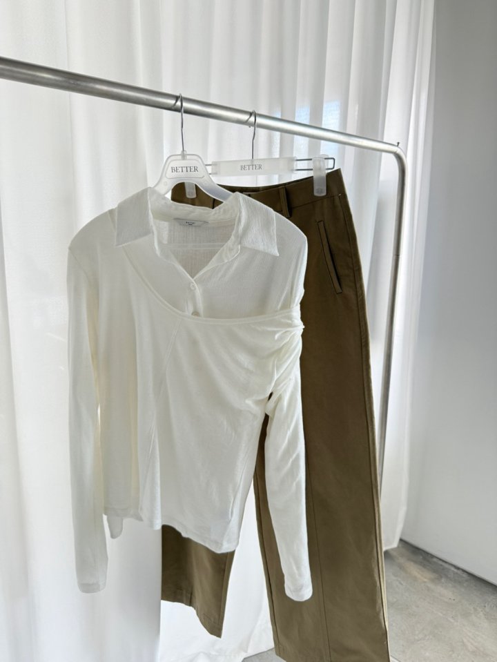 Better - Korean Women Fashion - #momslook - Flip Collar Blouse - 4