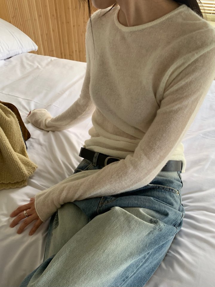 Better - Korean Women Fashion - #momslook - Youth Round Knit Tee - 4