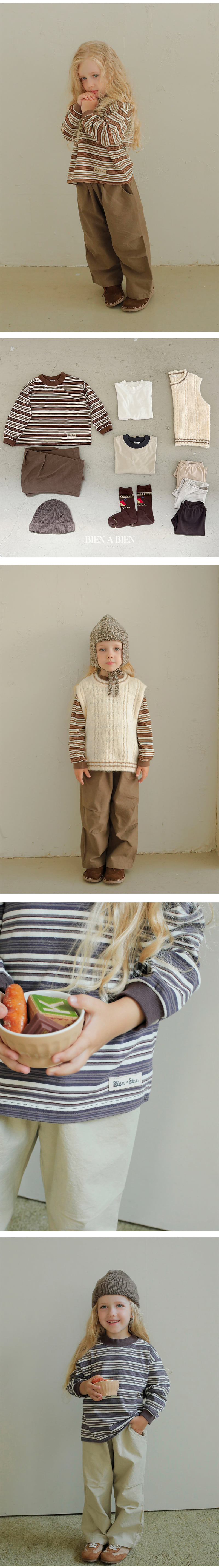 Bien A Bien - Korean Children Fashion - #kidzfashiontrend - Victo Stripe Tee - 2