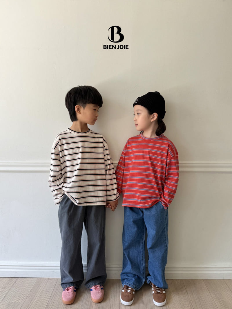 Bien Joie - Korean Children Fashion - #discoveringself - Line Denim Pants - 11