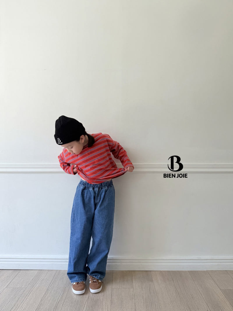 Bien Joie - Korean Children Fashion - #fashionkids - Line Denim Pants - 12