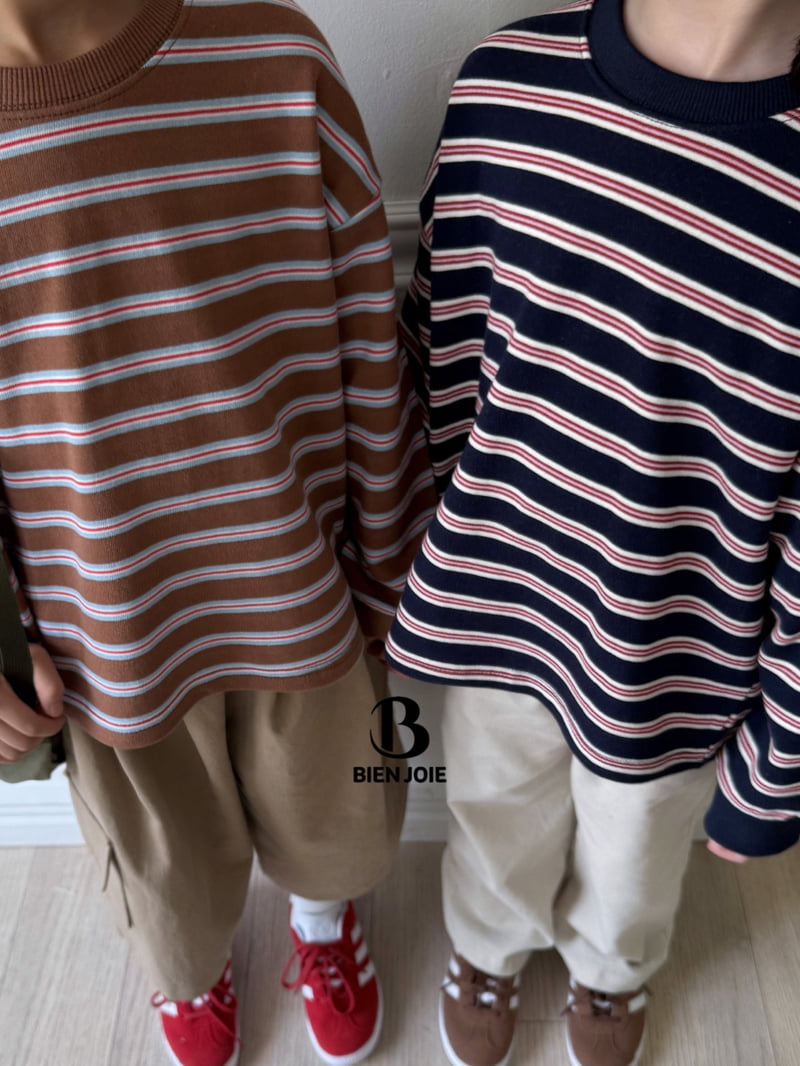 Bien Joie - Korean Children Fashion - #kidsshorts - Martin Stripe Tee - 8