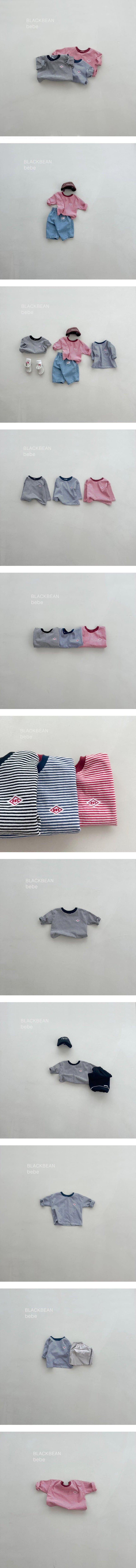 Black Bean - Korean Baby Fashion - #babyfashion - Two-Tone Bebe Tee - 2