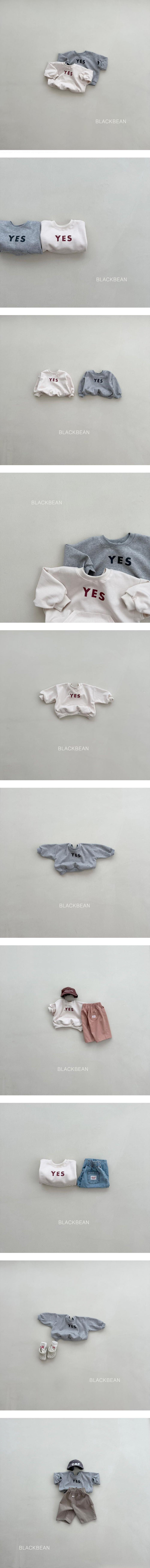 Black Bean - Korean Children Fashion - #discoveringself - Yes Sweatshirt - 2