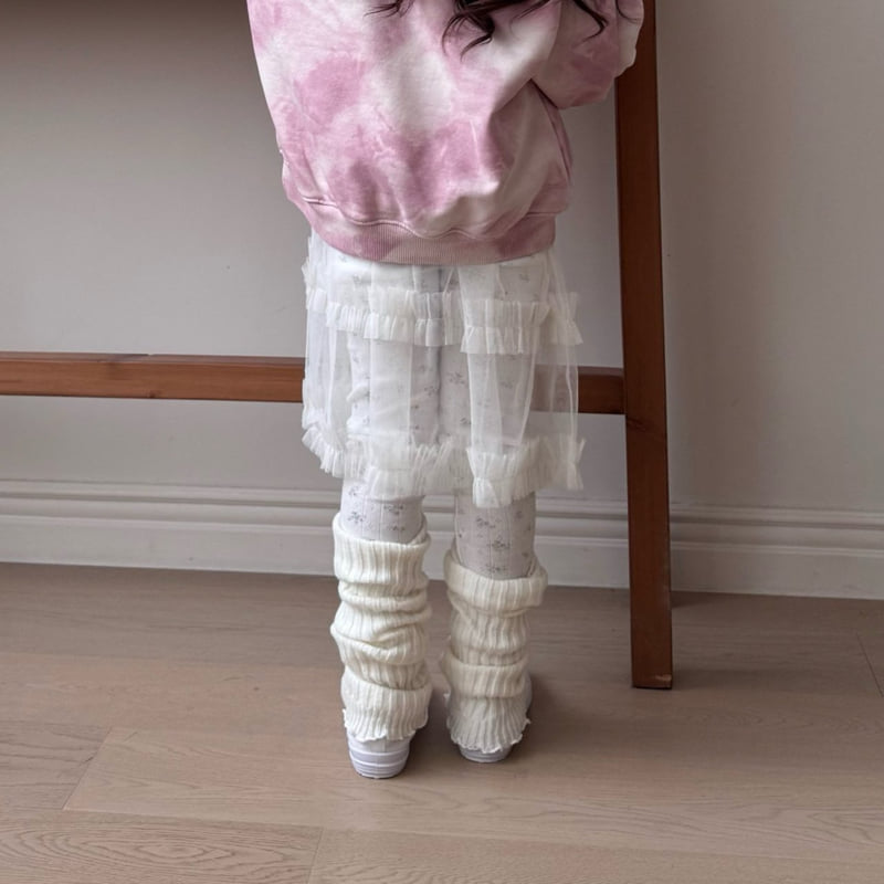 Bon Bon Butik - Korean Children Fashion - #childrensboutique - Eyelet Leggings (Flower) - 8