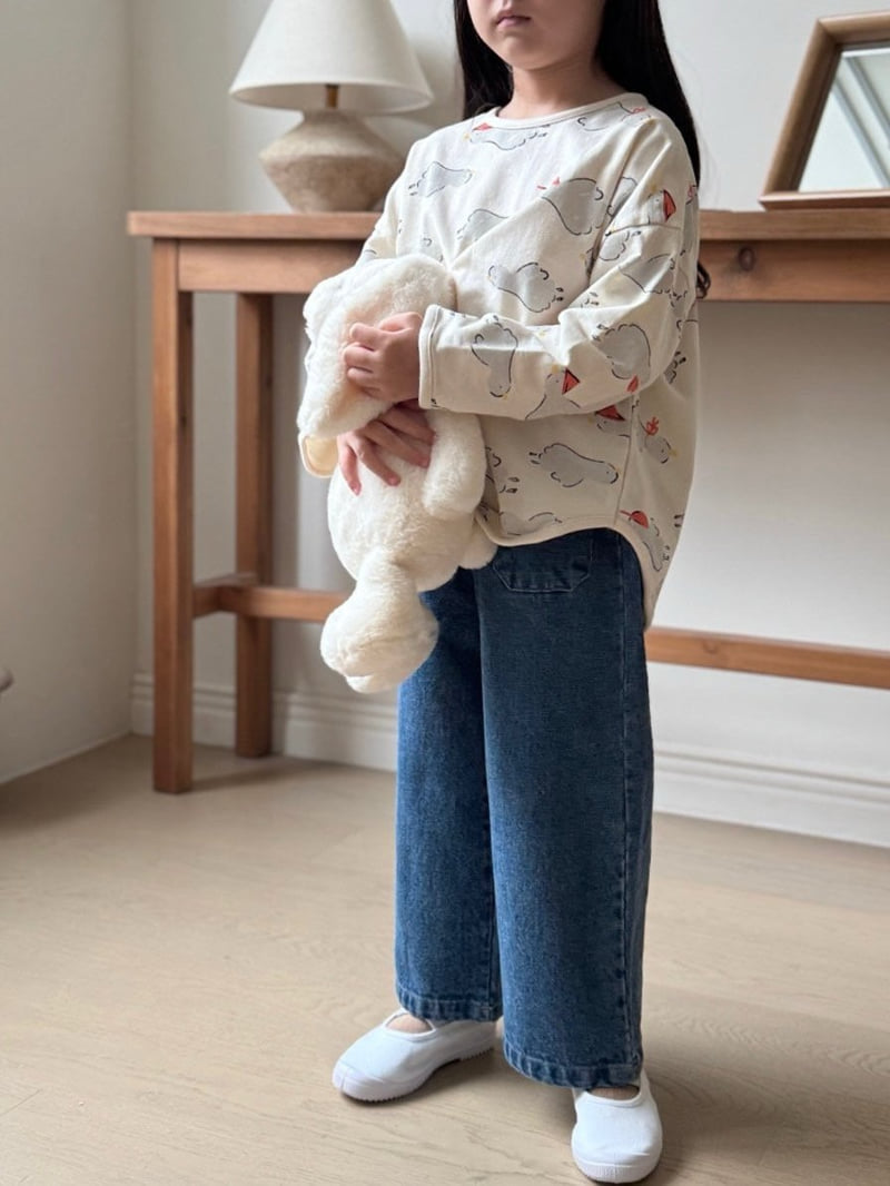 Bon Bon Butik - Korean Children Fashion - #todddlerfashion - Pocket Wide Denim Pants - 6