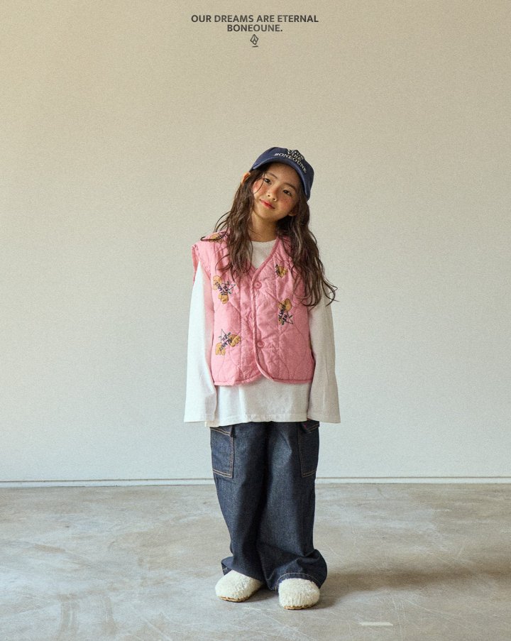 Boneoune - Korean Children Fashion - #Kfashion4kids - Bright Quilted Crop Vest - 5