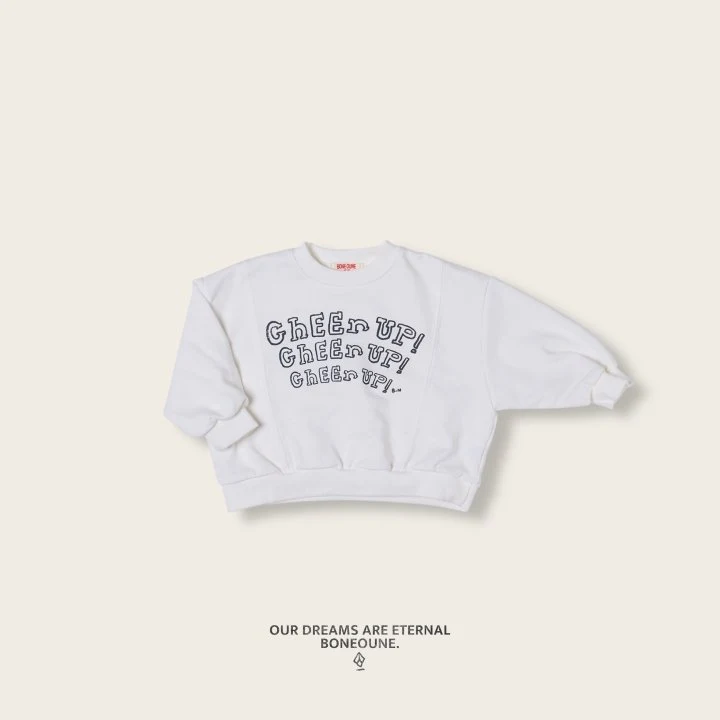 Boneoune - Korean Children Fashion - #Kfashion4kids - Cheer Up Crop Sweatshirt - 6