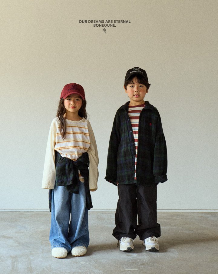 Boneoune - Korean Children Fashion - #Kfashion4kids - Bestie Check Shirt - 3