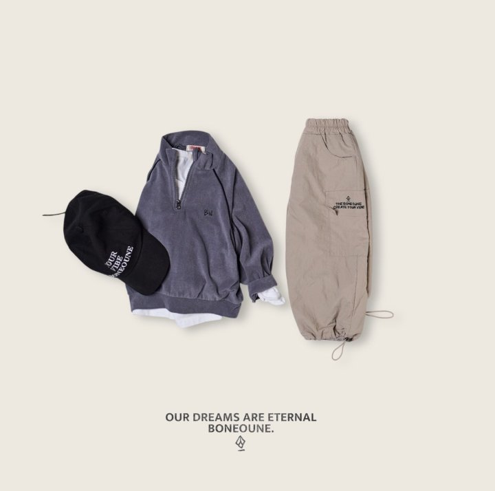 Boneoune - Korean Children Fashion - #Kfashion4kids - Titan Terry Half Zip-up - 10