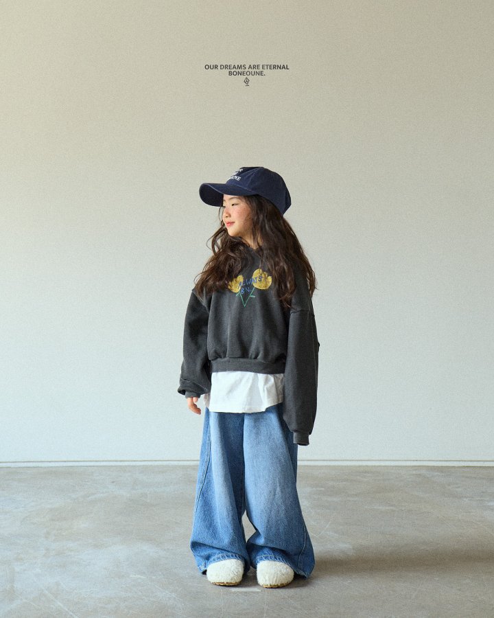 Boneoune - Korean Children Fashion - #Kfashion4kids - Yellow Flower Crop Hoodie - 3
