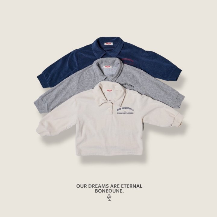Boneoune - Korean Children Fashion - #childofig - Terry Collar Tee - 11